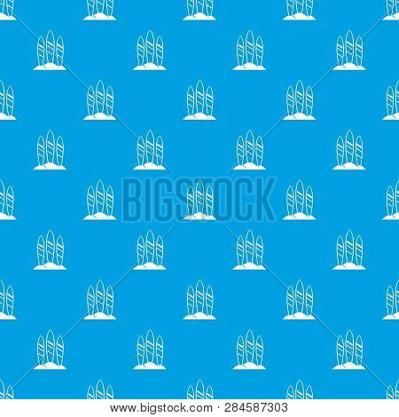 Serfing Board Pattern Repeat Seamless In Blue Color For Any Design. Geometric Illustration