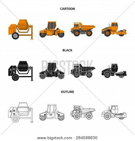 Vector Design Of Build And Construction Icon. Set Of Build And Machinery Vector Icon For Stock.