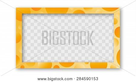 Colored Trendy Gradient Frame With Bland Shadows Isolated On White Background. Abstract Colorful Rec