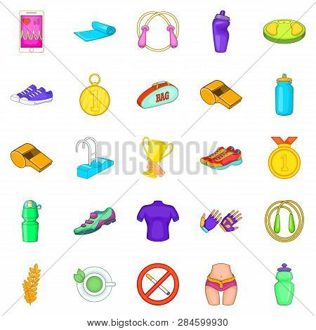 Check Up Icons Set. Cartoon Set Of 25 Check Up Icons For Web Isolated On White Background