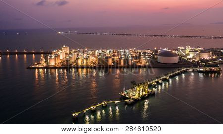 Oil And Gas Terminal Is Industrial Facility For Storage Of Oil, Gas And Petrochemical Products, Aeri