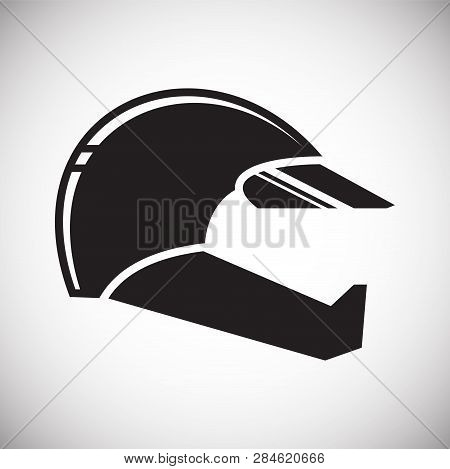 Motorcycle Helmet Icon On White Background For Graphic And Web Design, Modern Simple Vector Sign. In