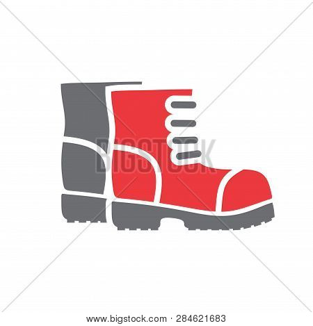 Motorcycle Boots Icon On White Background For Graphic And Web Design, Modern Simple Vector Sign. Int