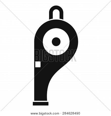Police Whistle Icon. Simple Illustration Of Police Whistle Vector Icon For Web Design Isolated On Wh