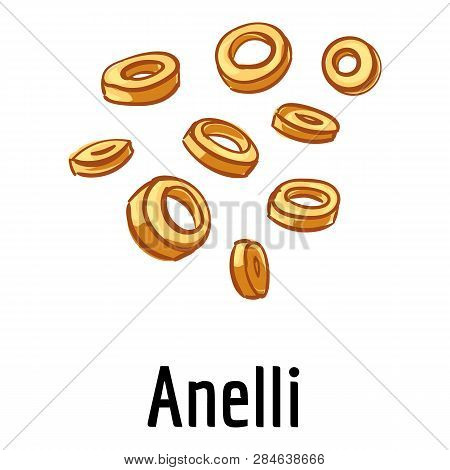 Anelli Pasta Icon. Cartoon Of Anelli Pasta Vector Icon For Web Design Isolated On White Background