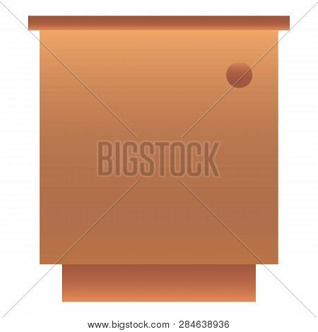 One Door Nightstand Icon. Cartoon Of One Door Nightstand Vector Icon For Web Design Isolated On Whit