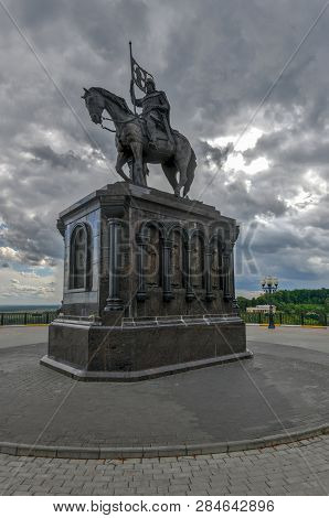 Monument To Prince Vladimir And Saint Fedor In The Park Named After A. Pushkin. Vladimir, Russia