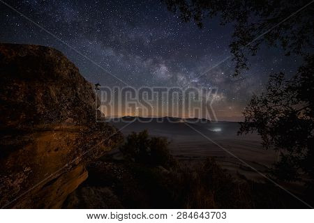 Milky Way From San Formerio Mountain In Burgos, Spain