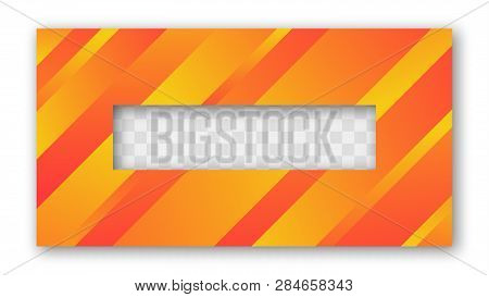 Colored Trendy Gradient Frame With Bland Shadows Isolated On White Background. Abstract Colorful Rec