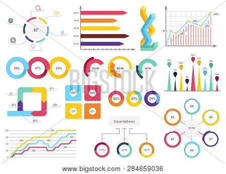 Set Elements Of Infographics. Info Bars, Graphycs.