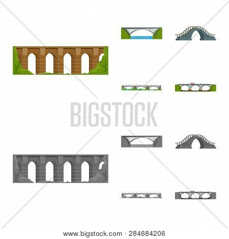 Vector Design Of Connection And Design Logo. Collection Of Connection And Side Stock Vector Illustra