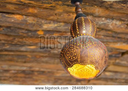 Water Pumpkin Lamp. Handmade Authentic Decorative Lamp.