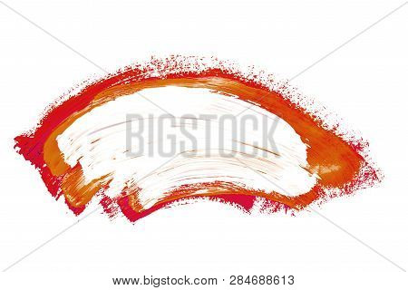 Abstraction For The Background, Drawing With Colorful Paints On A White Isolated Background