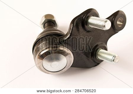 New Car Parts. Ball Joint. Isolated On White Background