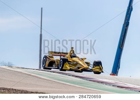 February 12, 2019 - Austin, Texas, USA: HELIO CASTRONEVES (3) of Brazil  goes through the turns during practice for the IndyCar Spring Test at Circuit Of The Americas in Austin, Texas.