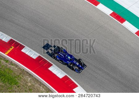 February 12, 2019 - Austin, Texas, USA: RC ENERSON (23) of the United States goes through the turns during practice for the IndyCar Spring Test at Circuit Of The Americas in Austin, Texas.