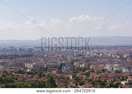 City Skyline, City Panorama. Urban Buildings And City Center. Aerial View Of The City. View Of The C