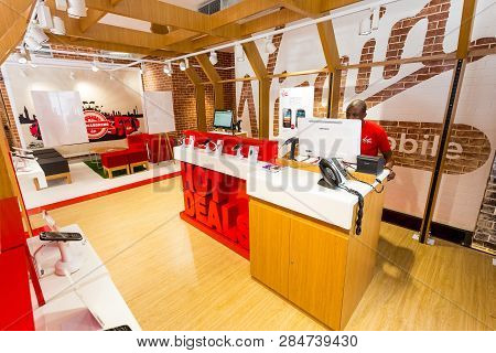 Inside Interior Of A Virgin Mobile  Store