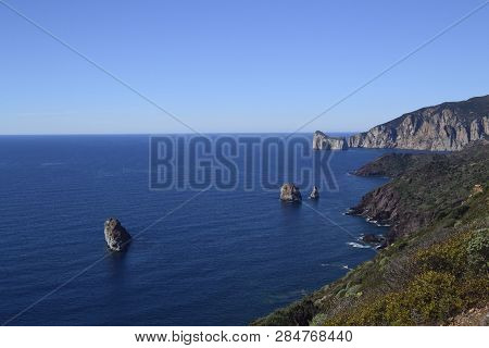 The Coast Line Of Nebida From Belvedere