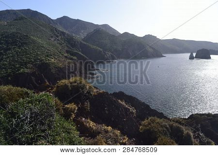 The Coast Of Nebida From Trail To Porto Corallo