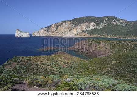 The Coast Of Masua Near Porto Corallo
