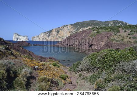 The Coast Of Masua Near Porto Corallo