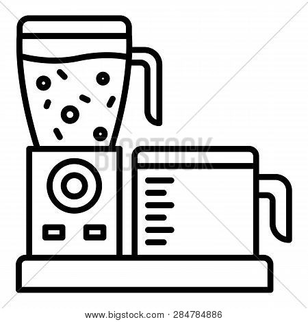 Modern Food Processor Icon. Outline Modern Food Processor Vector Icon For Web Design Isolated On Whi