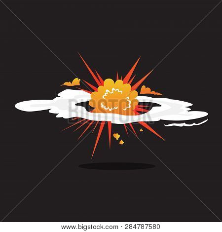 Explosive Boom Effect. Smoke From The Bomb