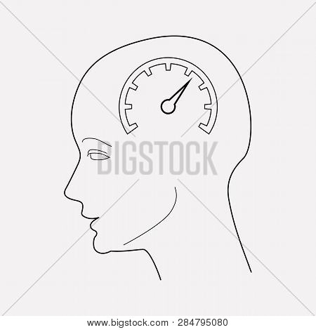Faster Thinking Icon Line Element. Vector Illustration Of Faster Thinking Icon Line Isolated On Clea