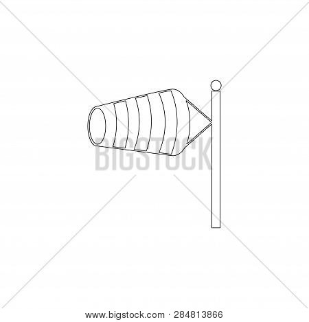 Windvane. Simple Flat Vector Icon Illustration. Outline Line Symbol - Editable Stroke