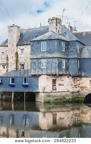 Rohan Bridge In The City Center Of Landerneau In Finistère