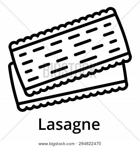 Lasagne Icon. Outline Lasagne Vector Icon For Web Design Isolated On White Background