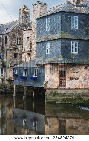 Rohan Bridge In The City Center Of Landerneau In Finistère
