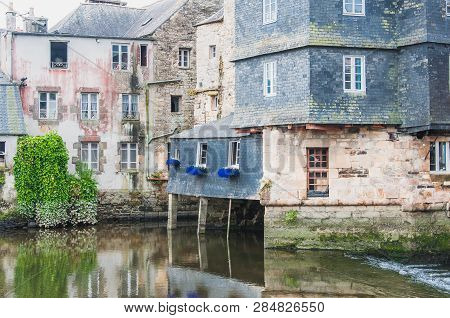 Rohan Bridge In The City Center Of Landerneau In Finistère
