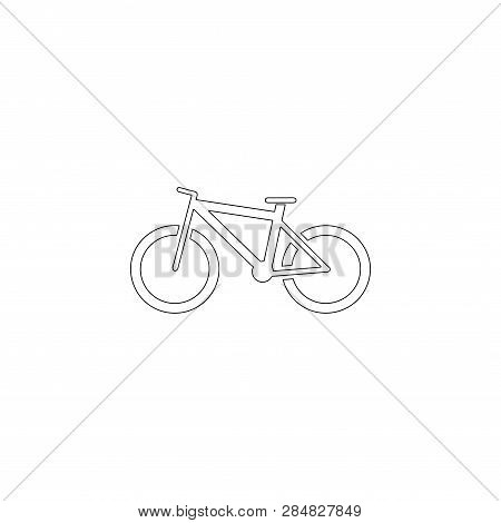 Mountain Bike. Simple Flat Vector Icon Illustration. Outline Line Symbol - Editable Stroke