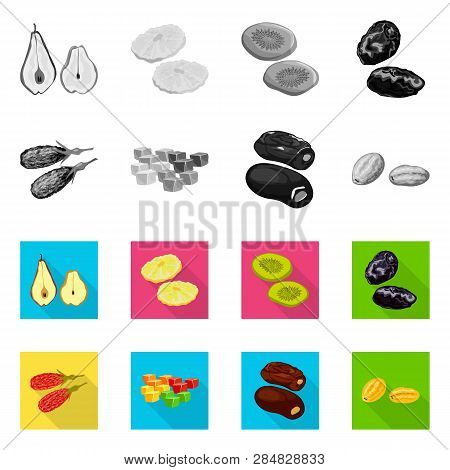 Vector Illustration Of Food  And Raw  Logo. Set Of Food  And Nature   Stock Vector Illustration.
