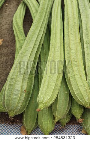 Luffa Acutangula For Cooking At Street Food