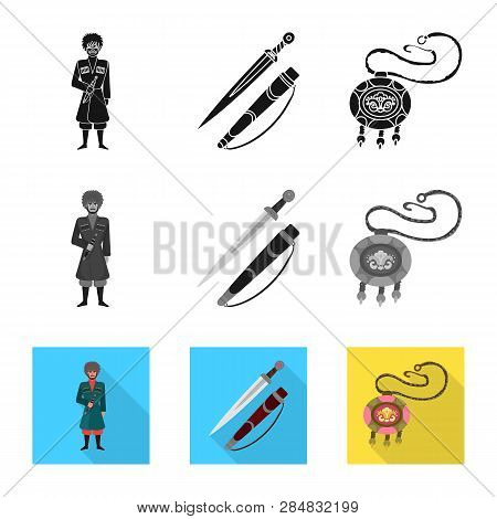 Vector Illustration Of Culture And Sightseeing Symbol. Collection Of Culture And Originality Stock V