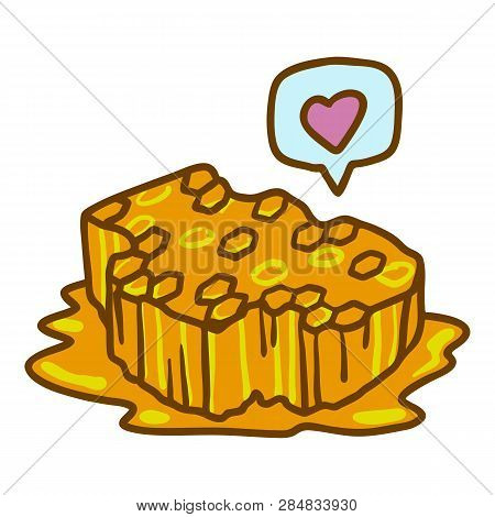 Honey Board Icon. Hand Drawn Illustration Of Honey Board Vector Icon For Web Design