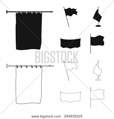 Vector Illustration Of Texture And Presentation Symbol. Set Of Texture And Media  Stock Vector Illus