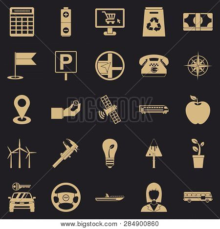 Engineering Icons Set. Simple Set Of 25 Engineering Vector Icons For Web For Any Design