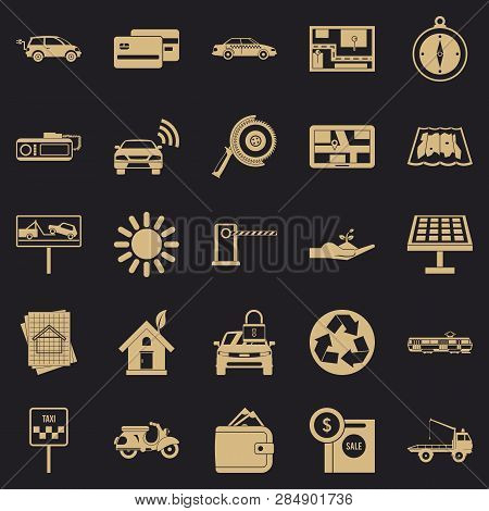 Mechanism Icons Set. Simple Set Of 25 Mechanism Vector Icons For Web For Any Design