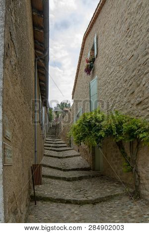 Lautrec , Tarn, France; June 2015: View Of One Of The Streets Of The Historic Center Of The Medieval