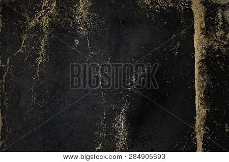 Black Texture with Gold. Luxury Texture. Black Gold Background.