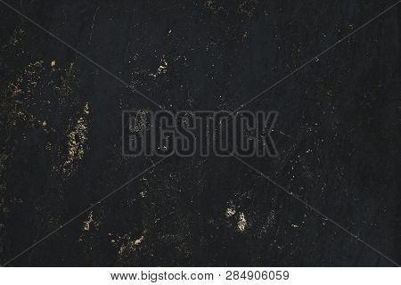 Black Texture With Gold. Luxury Texture. Black Gold Background