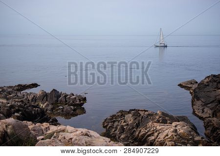 View Of The Kullaberg Cliff Near Town Molle In Sweden