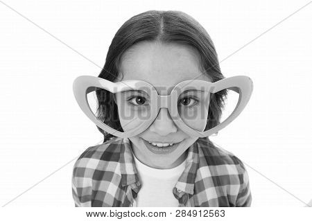 Love From First Sight. Kid Happy Lovely Feels Sympathy. Kid Girl Heart Shaped Eyeglasses. Girl Adora