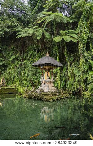 Gunung Kawi Sebatu Temple, Ubud, Bali, Indonesia. The Temple Complex Is Located Within The Highland 