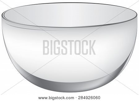 Classical Oval Glass Big Punch-bowl. Empty Beverage Container.