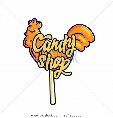 Candy Shop Hand Drawn Cartoon Vector Illustration